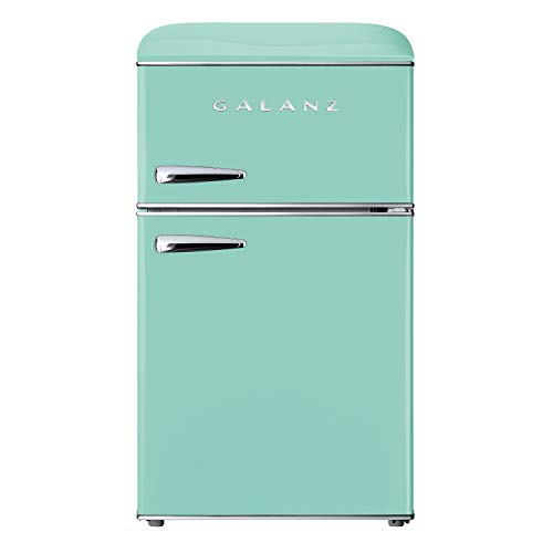 Galanz GLR31TGNER Dual Door Fridge, Adjustable Mechanical Thermostat with True Freezer, 3.1 Cu FT, Green, List Price is $279.99, Now Only $172.36, You Save $107.63 (38%)