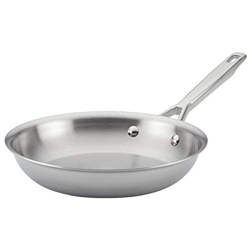 Anolon Triply Clad Stainless Steel Frying Pan / Fry Pan / Stainless Steel Skillet - 12.75 Inch, Silver, List Price is $90, Now Only $21.96