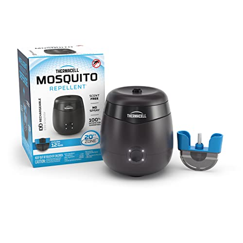 Thermacell E-Series Rechargeable Mosquito Repeller with 20’ Mosquito Protection Zone, Graphite; Includes 12-Hr Repellent Refill; No Spray, Flame or Scent;   Only $29.98