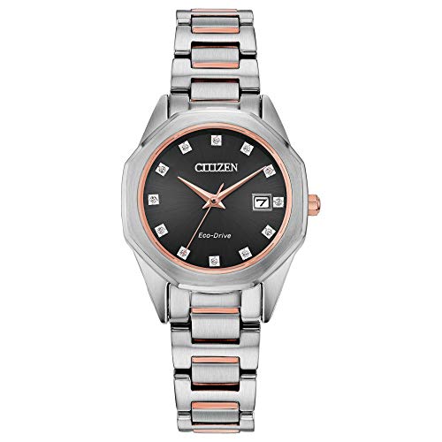 Citizen Eco-Drive Corso Womens Watch, Stainless Steel, Diamond, Two-Tone (Model: EW2586-58E), List Price is $495, Now Only $167.65, You Save $327.35 (66%)