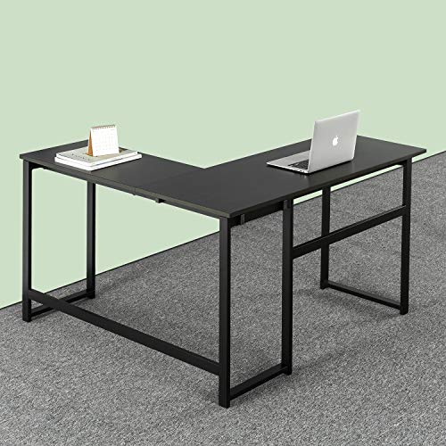 ZINUS Luke 53 Inch Black Metal Corner Desk / L-Shaped Computer Desk / Office Desk / Easy, Bolt Free Assembly, List Price is $199, Now Only $68.54, You Save $130.46 (66%)