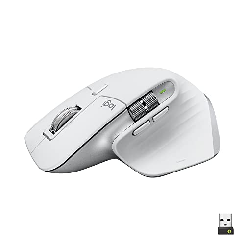 Logitech MX Master 3S - Wireless Performance Mouse with Ultra-Fast Scrolling, Ergo, 8K DPI, Track on Glass, Quiet Clicks, USB-C, Bluetooth, Windows, Linux, Chrome - Pale Grey, Only $88.77