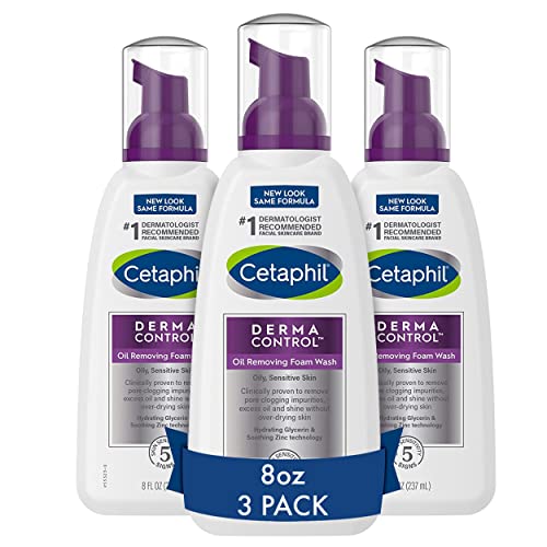 Cetaphil Pro Oil Removing Foam Wash, Foaming Facial Cleanser, Fragrance Free Formula Suitable for Sensitive Skin, 8 Fluid Ounce (Pack of 3), List Price is $28.97, Now Only $18.15