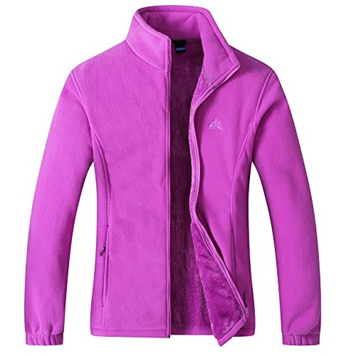 BYLESIN Women's Full-Zip Polar Fleece Lined Jacket Outdoor Recreation Warm Winter Coat with Pockets, List Price is $49.99, Now Only $11.10