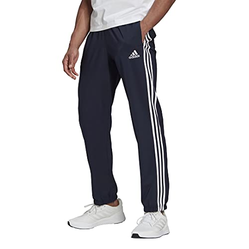 adidas阿迪达斯 男士 收缩裤腿 3条杠 运动/休闲裤，原价$45.00，现仅售$18.80