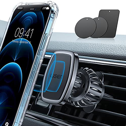 Magnetic Phone Holder for Car, [Easily Install] LISEN Car Phone Holder Mount [6 Strong Magnets] Cell Phone Holder for Car [Case Friendly] iPhone Car Holder Compatible with All Smartphones & Tablets