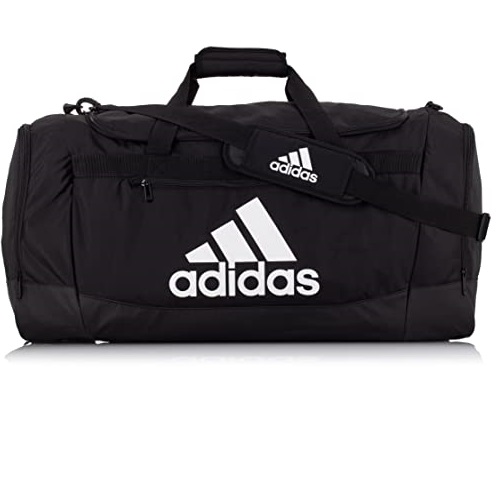 adidas Defender 4 Large Duffel Bag, Black/White, One Size, List Price is $50, Now Only $37.5, You Save $12.50 (25%)