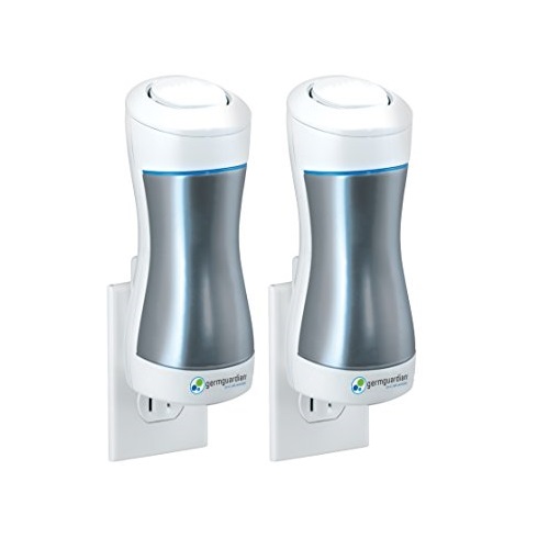 Guardian Technologies GG10002PK GermGuardian GG1000 Pluggable UV-C Sanitizer and Deodorizer, Kills Germs, Freshens Air and Reduces Odors, 2-Pack, Only $42.62