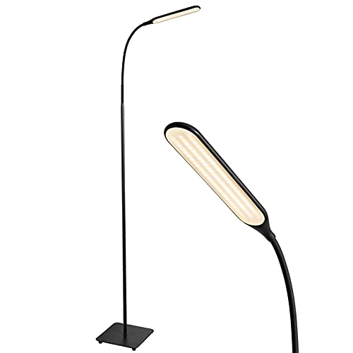 LED Floor Lamp, 4 Brightness Levels & 4 Colors Dimmable Floor Lamp Modern Standing Light Adjustable Gooseneck Task Lighting for Reading Living Room Bedroom Office Piano,  Only $19.99