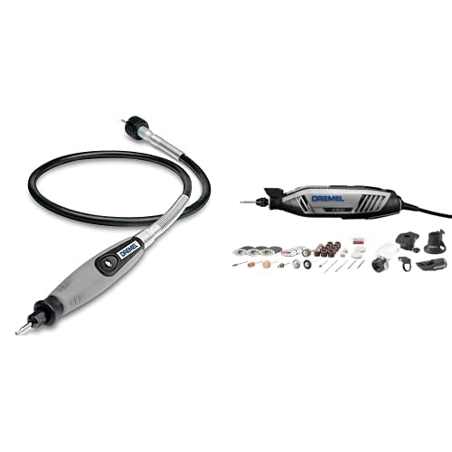 Dremel 4300-5/40 High Performance Rotary Tool Kit & 225-01- Flex Shaft Rotary Tool Attachment with Comfort Grip and 36” Long Cable - Engraver, Polisher, and Mini Sander, Only $123.18
