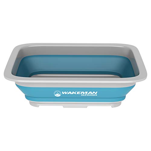 Wakeman Outdoors Collapsible Multiuse Wash Bin- Portable Wash Basin/Dish Tub/Ice Bucket with 10 L Capacity for Camping, Tailgating, More, List Price is $9.95, Now Only $7.96