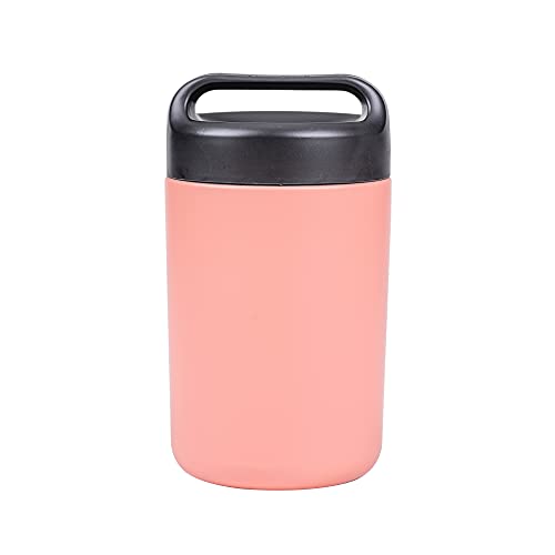 Goodful Vacuum Sealed Insulated Food Jar with Handle Lid, Stainless Steel Thermos, Lunch Container, 16 Oz, Blush, List Price is $14.99, Now Only $11.99