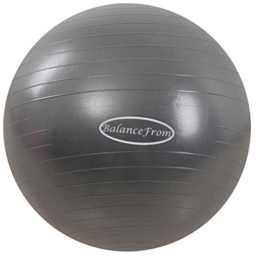BalanceFrom Anti-Burst and Slip Resistant Exercise Ball Yoga Ball Fitness Ball Birthing Ball with Quick Pump, 2,000-Pound Capacity (38-45cm, S, Gray),   Only $7.9