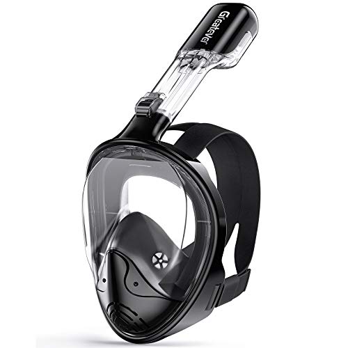 Greatever Snorkel Mask Foldable Panoramic View Full Face Snorkeling Mask with Detachable Camera Mount, Dry Top Set Anti-Fog&Anti-Leak, for Adults&Kids, Now Only $24.26
