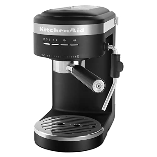 KitchenAid Semi-Automatic Espresso Machine KES6403, Black Matte, List Price is $399.99, Now Only $199.99