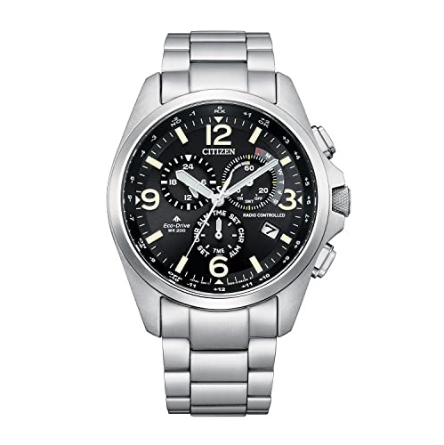 Citizen Men's Promaster Land A-T Eco-Drive Dress Watch with Stainless Steel Strap, Silver-Tone, 22 (Model: CB5921-59E), Only $321.88