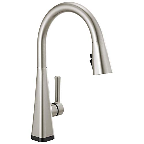 Delta Faucet Lenta Touch Kitchen Faucet Brushed Nickel, Kitchen Faucets with Pull Down Sprayer, Kitchen Sink Faucet, Faucet for Kitchen Sink, Touch2O Technology,   19802TZ-SP-DST,  Only $219.42