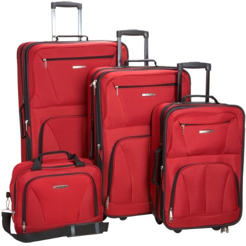 Rockland Journey Softside Upright Luggage Set, Red, 4-Piece (14/19/24/28), List Price is $219, Now Only $68, You Save $151.00 (69%)