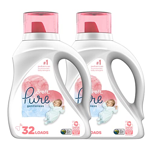 Dreft Pure Gentleness Liquid Baby Detergent, Fragrance Free, 46 Fl Oz, Pack of 2, Now Only $10.89