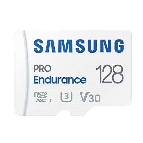 SAMSUNG PRO Endurance 128GB MicroSDXC Memory Card with Adapter for Dash Cam, Body Cam, and security camera – Class 10, U3, V30 (‎MB-MJ128KA/AM), Only $18.99