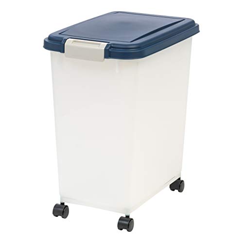 IRIS USA 33 quart Airtight Pet Food Container, Navy/Pearl, List Price is $24.99, Now Only $14.48, You Save $10.51 (42%)