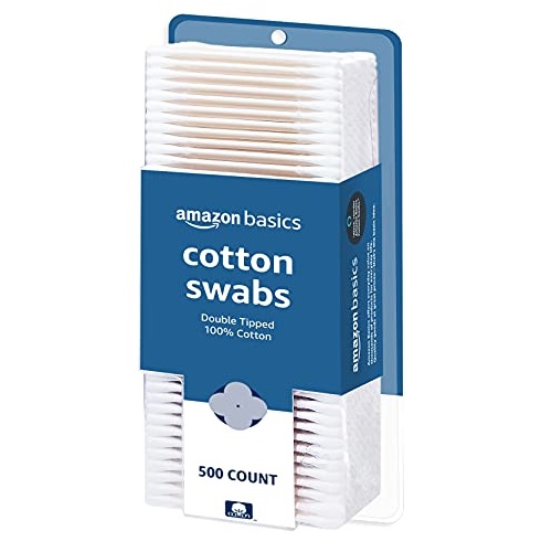 Amazon Basics Cotton Swabs, 500 ct, 1-Pack (Previously Solimo), List Price is $3.59, Now Only $2.44
