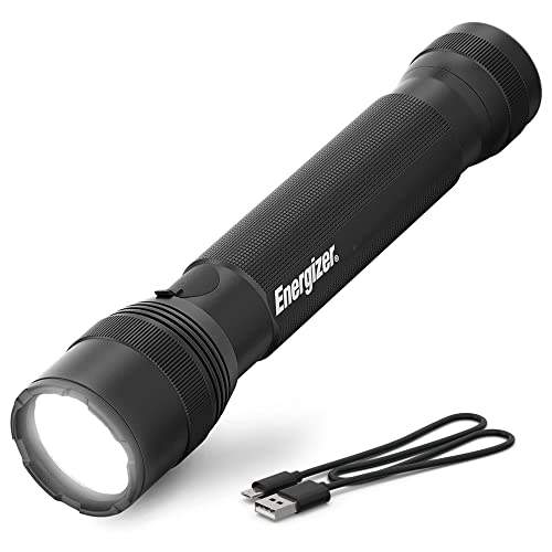 Energizer TAC R 1000 LED Tactical Flashlight, Bright Rechargeable Flashlight for Emergencies and Camping Gear, Water Resistant Flashlight, USB Included, Pack of 1, Black,  Only $12.80