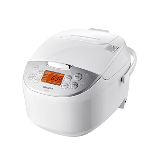 Toshiba Rice Cooker 6 Cups Uncooked (3L) with Fuzzy Logic and One-Touch Cooking, White, Only $114.75