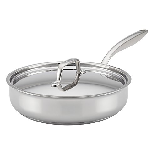 Breville Clad Stainless Steel Saute Pan / Frying Pan / Fry Pan with Lid - 3.5 Quart, Silver,  Now Only $38.48