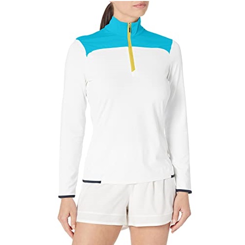 Cutter & Buck Women's Moisture Wicking UPF 50+ Bobby Colorblock Half Zip Pullover, List Price is $84, Now Only $15.42