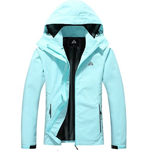 MOERDENG Women's Waterproof Rain Jacket Lightweight Spring Fall Hooded Raincoat for Hiking Travel Outdoor, List Price is $49.99, Now Only $27.99, You Save $20.00 (40%)