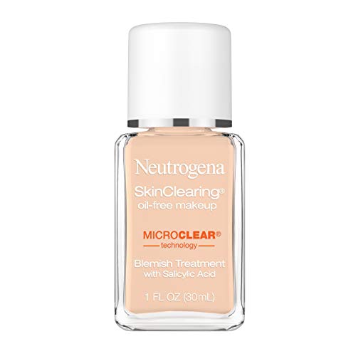 Neutrogena SkinClearing Oil-Free Acne and Blemish Fighting Liquid Foundation with .5% Salicylic Acid Acne Medicine, Shine Controlling Makeup for Acne Prone Skin, 40 Nude, 1 fl. oz, Only $6.95