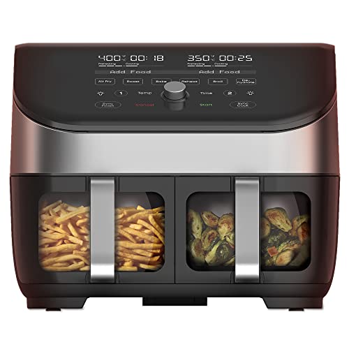 Instant Pot Vortex Plus XL 8-QT Dual Basket Air Flyer Oven, 2 Independent Baskets, Clear Cooking Window, Digital Touchscreen, Dishwasher-Safe Basket, Free App with over 1900 Recipes, Only $137.24