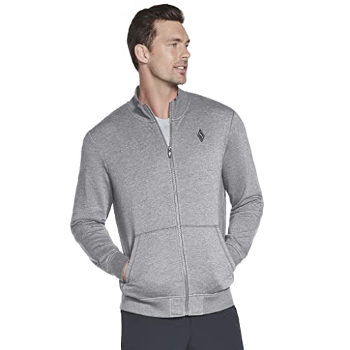Skechers Men's Hoodless Hoodie, Light Grey, Large, List Price is $62, Now Only $12.25, You Save $49.75 (80%)