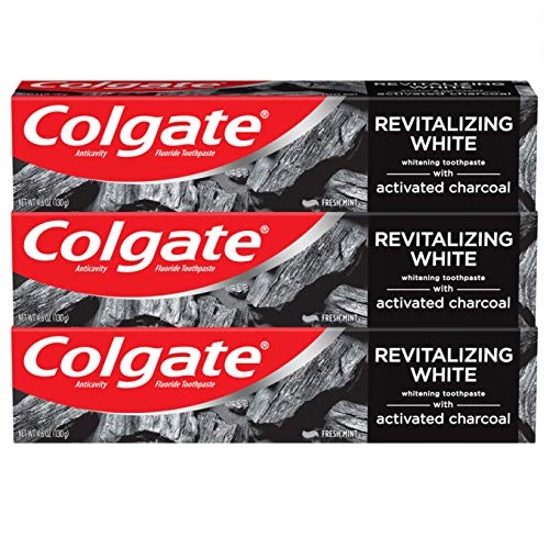 Colgate Activated Charcoal Toothpaste for Whitening Teeth with Fluoride, Natural Mint Flavor, Vegan - 4.6 ounce (3 Pack), List Price is $14.99, Now Only $8.02