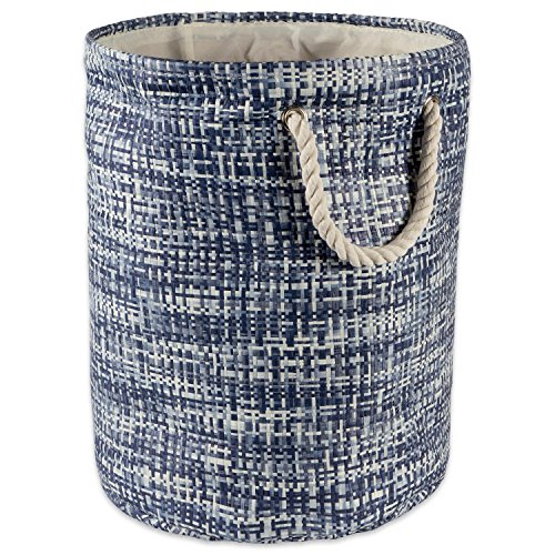 DII, Woven Paper Storage Basket, Collapsible and Convenient, Round, 13.75x13.75x17 Tweed Nautical Blue, Now Only $5.77
