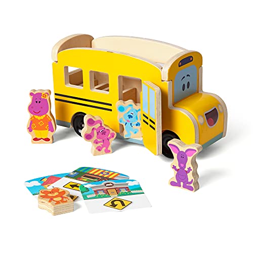 Melissa & Doug Blue's Clues & You! Wooden Pull-Back School Bus (9 Pieces), List Price is $26.99, Now Only $7.34, You Save $19.65 (73%)