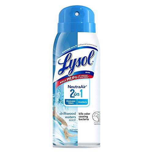 Lysol Neutraair Disinfectant Spray, 2 In 1: Eliminates Odors and Disinfects, Air Freshener & Disinfecting Spray, Driftwood Waters, 10 Fl Oz., List Price is $4.56, Now Only $2.59