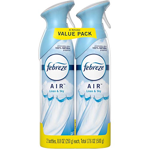 Febreze Air Freshener Spray, Linen & Sky, Odor Eliminator for Strong Odors, 8.8 Oz (2 Count) Multicolor, Now Only $4.27