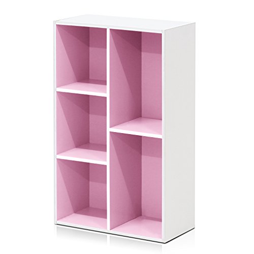 Furinno 3层 五格 木质感书柜，原价$79.99，现仅售$30.00，免运费！多色可选！