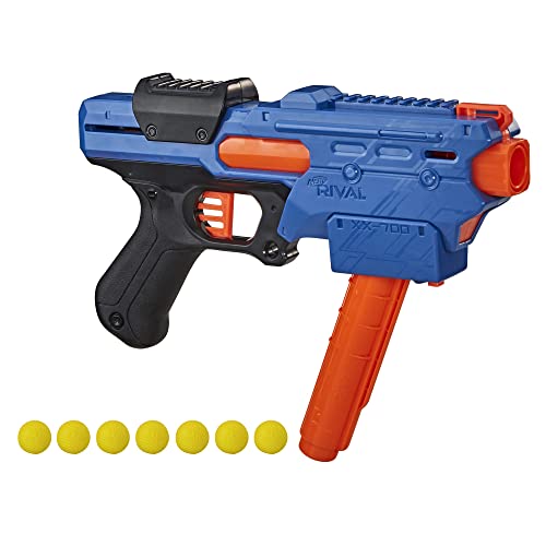 NERF Rival Finisher XX-700 Blaster -- Quick-Load Magazine, Spring Action, Includes 7 Official Rival Rounds -- Team Blue, List Price is $16.99, Now Only $8.49, You Save $8.50 (50%)