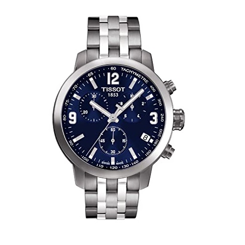 Tissot Men's PRC 200 Chronograph 316L Stainless Steel case Swiss Quartz Watch Strap, Grey, 19 (Model: T0554171104700), List Price is $575, Now Only $258.75