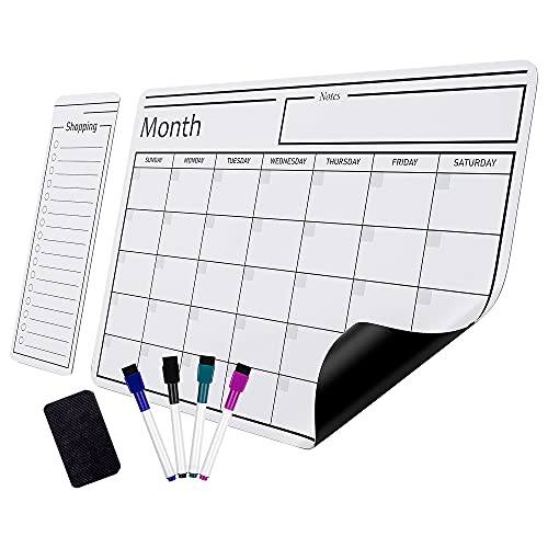 Amazon Basics Magnetic Dry Erase Whiteboard Calendar, 12