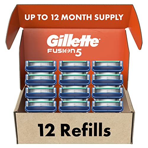 金盒特价！Gillette吉列 Fusion5 剃须替换刀片，12 支，现仅售$25.90 免运费
