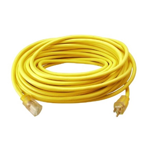 Southwire 25890002 2589SW0002 Outdoor Cord-12/3 SJTW Heavy Duty 3 Prong Extension Cord, Water Resistant Vinyl Jacket, for Commercial Use and Major Appliances,  Only $46.08