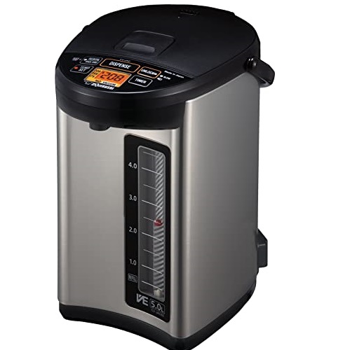 史低价！Zojirushi象印 CV-JAC50XB不锈钢 微电脑控制 热水/保温壶，5升，原价$263.00，现仅售$214.39，免运费！