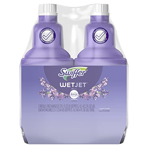 Swiffer WetJet 多功能地板清洁剂，薰衣草香草 香味，1.25 升/瓶，共2瓶，现点击coupon后仅售 $8.03，免运费！