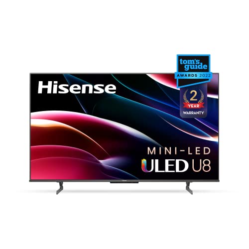 Hisense U8H QLED Series Quantum 4K ULED Mini-LED 65-Inch Class Google Smart TV with Alexa Compatibility, Quantum Dot, 1500-nit HDR10+, and Dolby Vision (65U8H, 2022 Model),  Only $949.99
