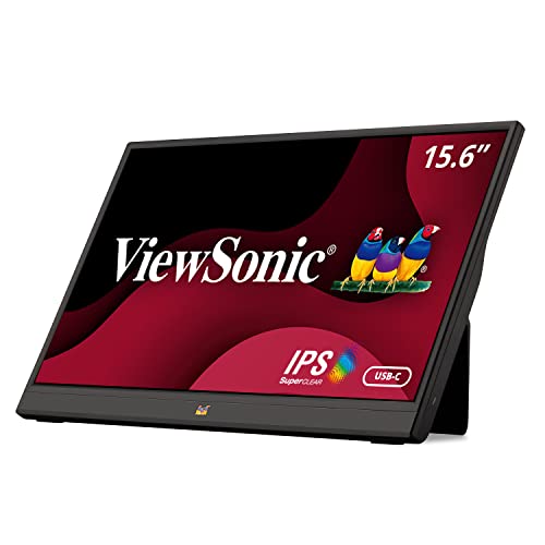 ViewSonic VA1655 15.6 Inch 1080p Portable IPS Monitor with Mobile Ergonomics, USB-C and Mini HDMI for Home and Office, Now Only $103.99