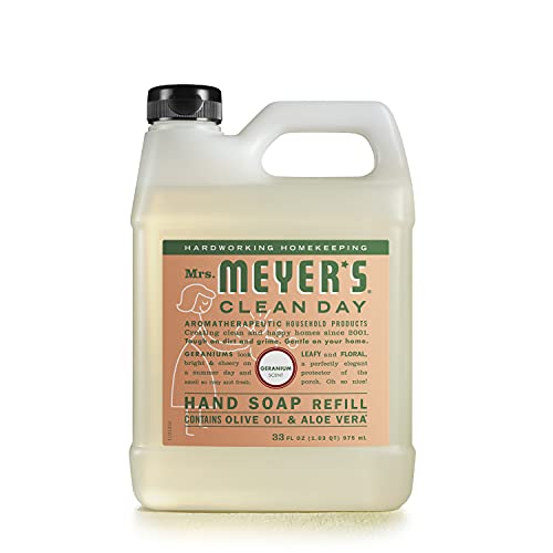 Mrs. Meyer's Hand Soap Refill, Made with Essential Oils, Biodegradable Formula, Geranium, 33 fl. oz, List Price is $9.96, Now Only $6.57